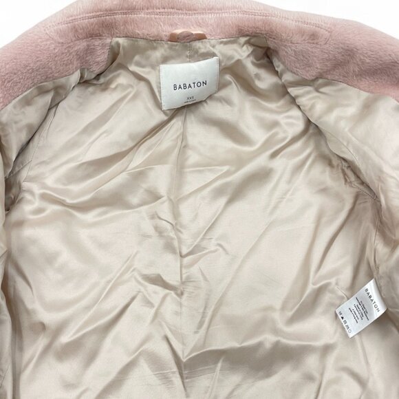 Babaton Stedman Coat Italian Alpaca Wool Blend Salmon Pink Overcoat Women's XXS - Picture 12 of 13